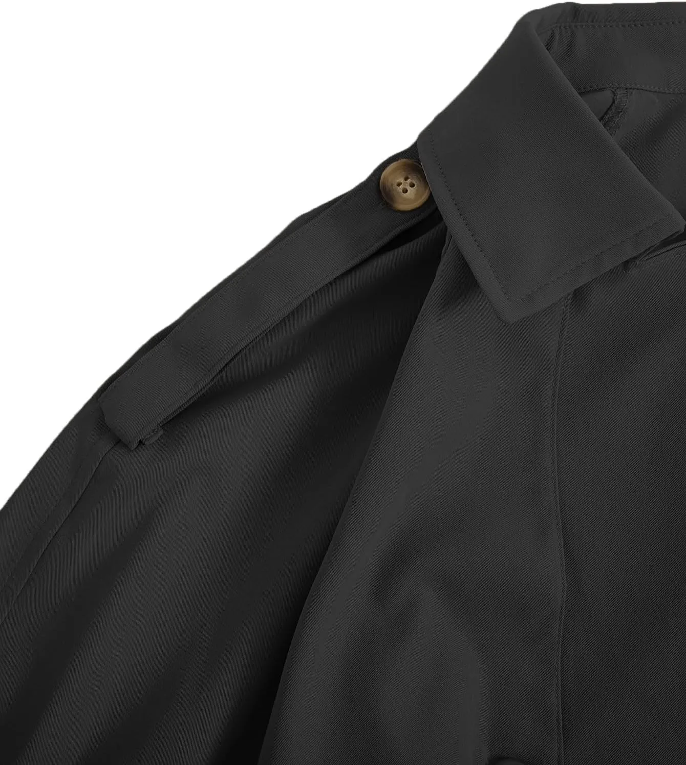 Verdusa Women's Button Front Buckle Raglan Sleeve Crop Jacket Trench Coat