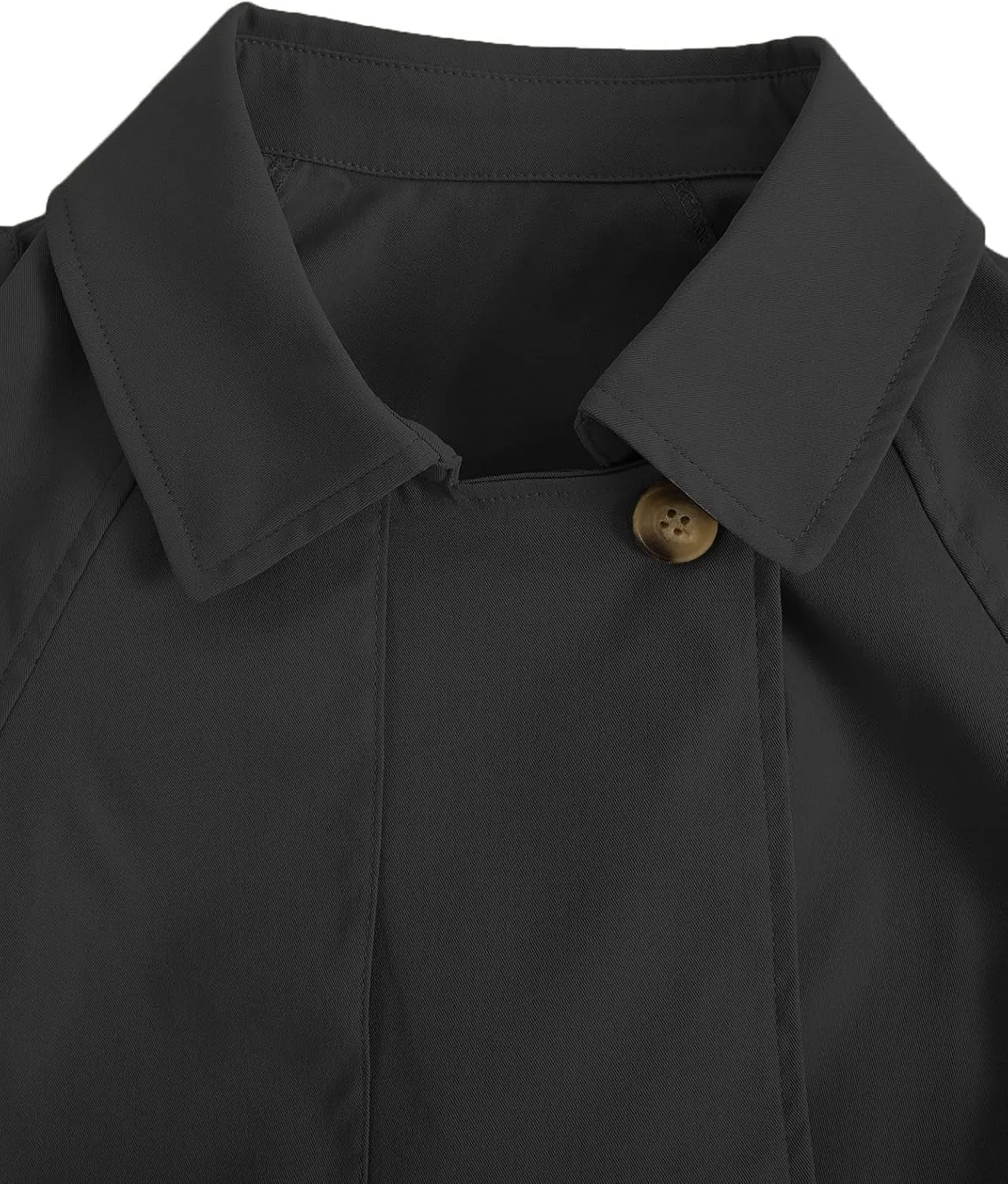 Verdusa Women's Button Front Buckle Raglan Sleeve Crop Jacket Trench Coat