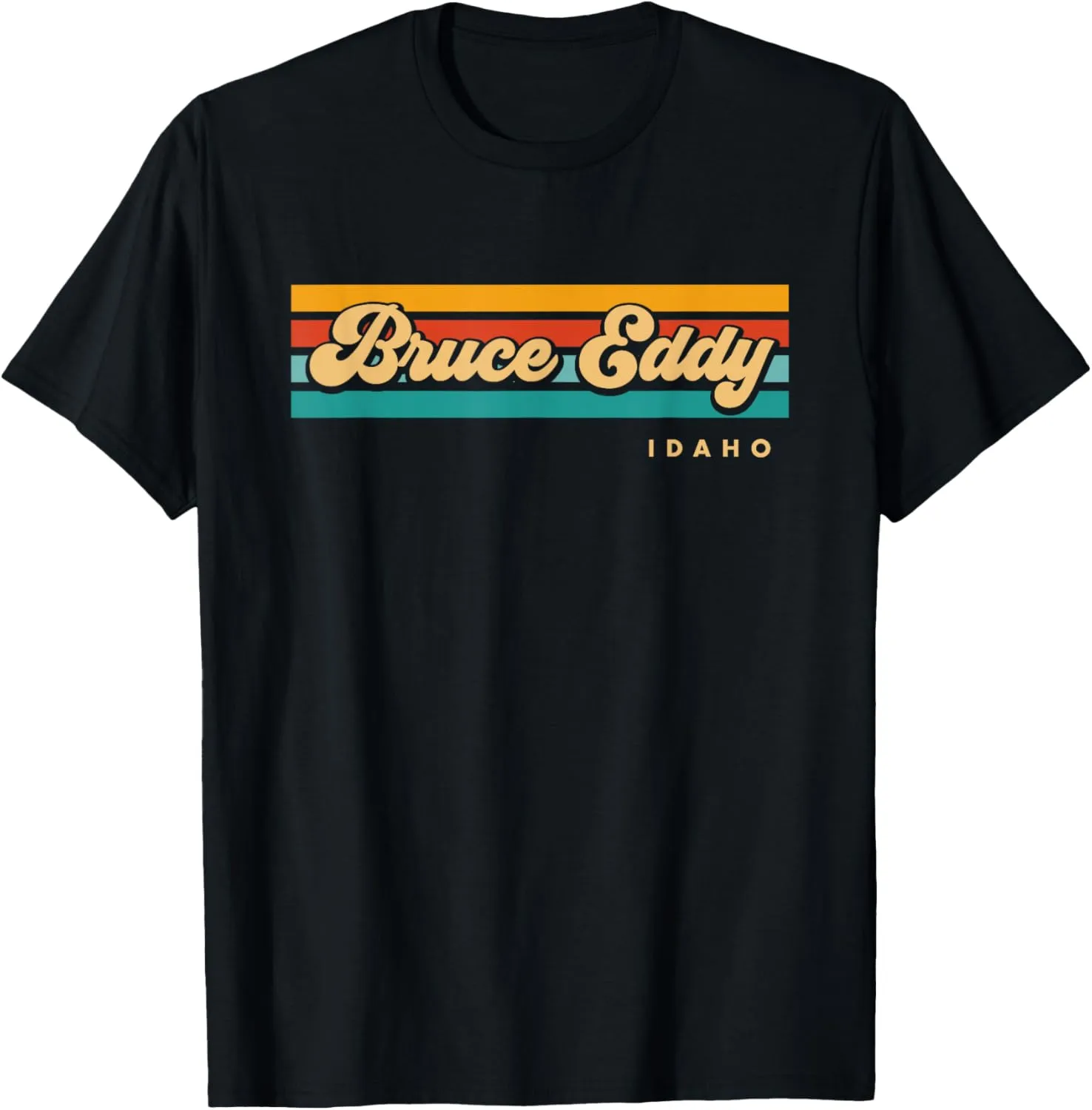Vintage Sunset Stripes Bruce Eddy, Idaho T-Shirt