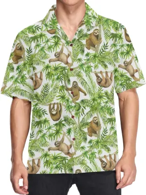 visesunny Novelty Hawaiian Shirt for Men Unisex Summer Beach Casual Short Sleeve Button Down Shirts Tropical Vacation Clothes