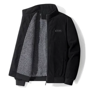 West Louis Designer Winter Warm Corduroy Fleece Jacket