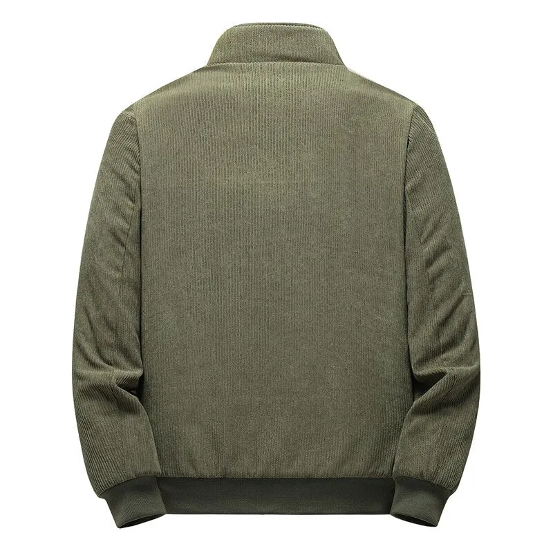 West Louis Designer Winter Warm Corduroy Fleece Jacket