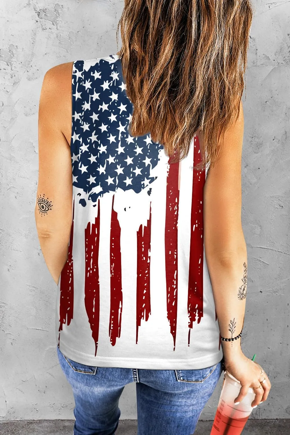 Women 4th of July Patriotic Tank Tops USA Flag American Independence Day Shirts Memorial Day Tops BBQ Tee