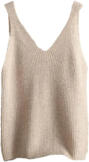 Women Camisole V-Neck Tank Tops Sleeveless Knitted Inner Wear Vest
