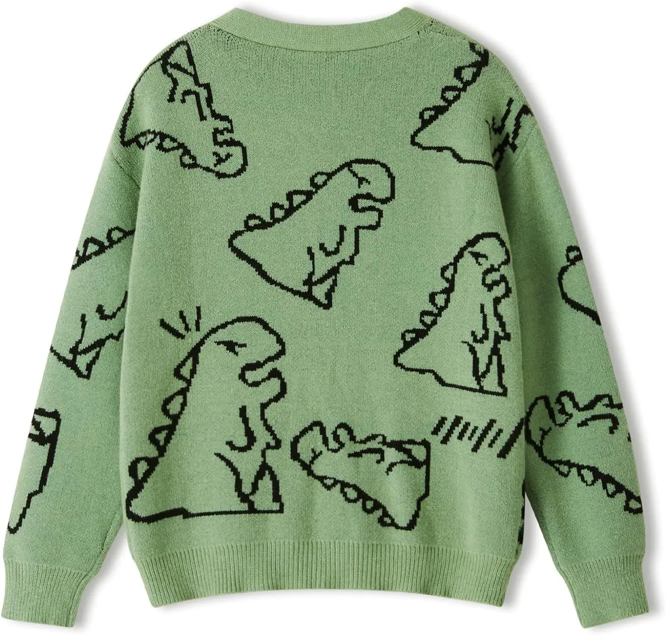Women Dinosaur Print Knit Sweater Aesthetic Harajuku Oversized Pullover E Girl Streetwear Preppy Sweater