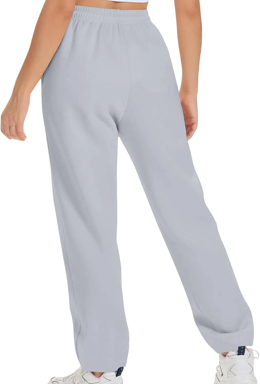Women Drawstring Sweatpants Elastic Waist Sweatpant Plus Thick Trousers Solid Workout Pants Multi Pockets Fall Pant