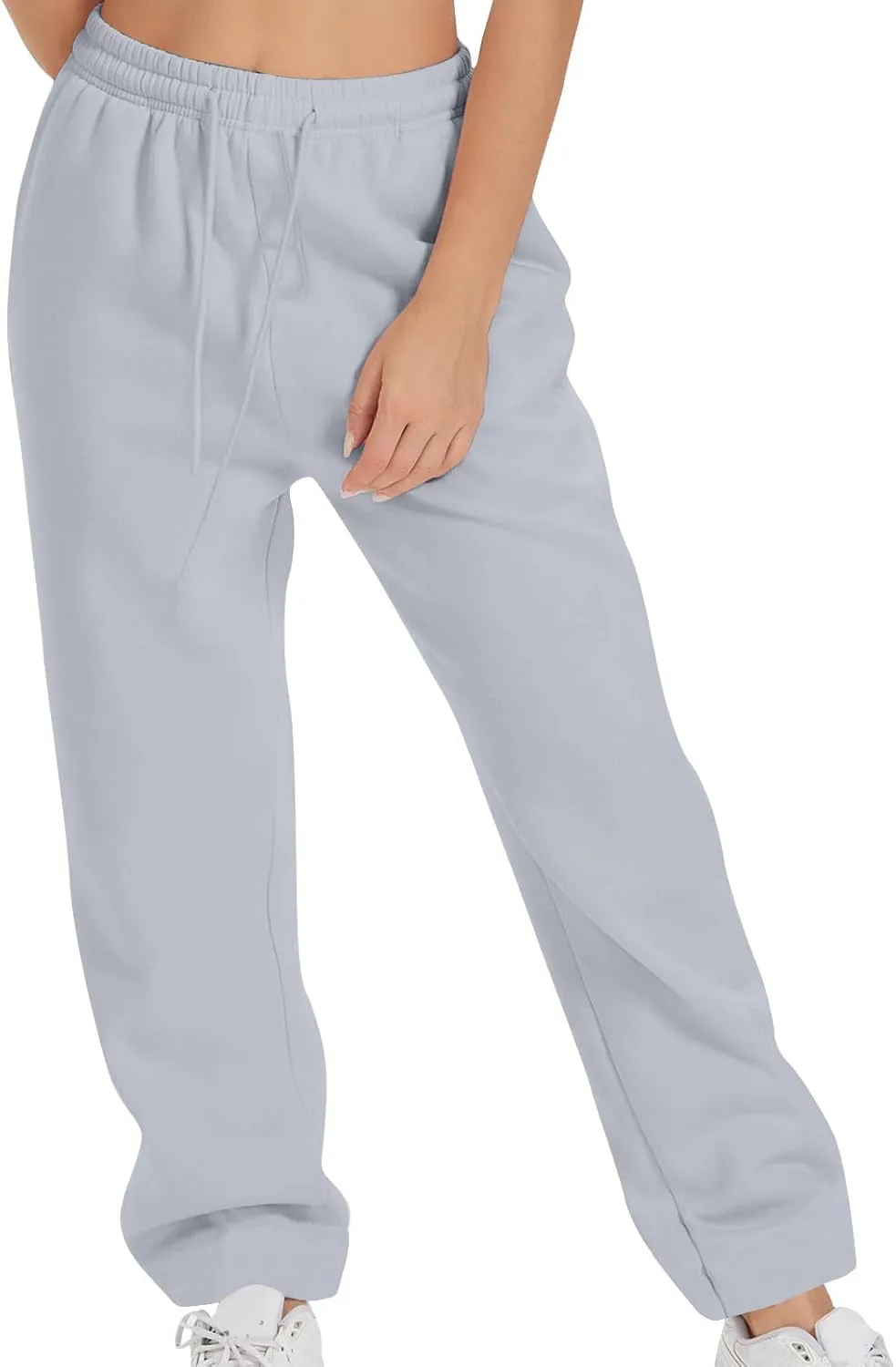 Women Drawstring Sweatpants Elastic Waist Sweatpant Plus Thick Trousers Solid Workout Pants Multi Pockets Fall Pant