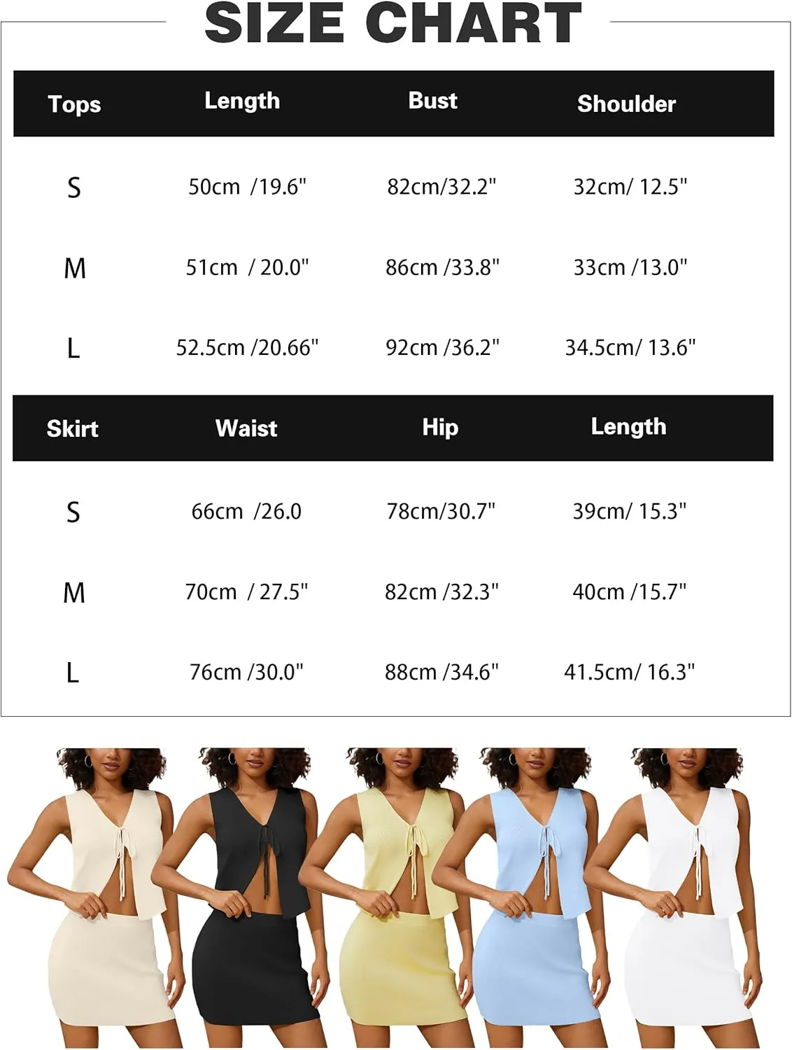Women Sexy Knit Two Pieces Mini Skirts Set Sleeeveless V Neck Self Tie Slit Front Crop Vest Top Short Skirts Sets