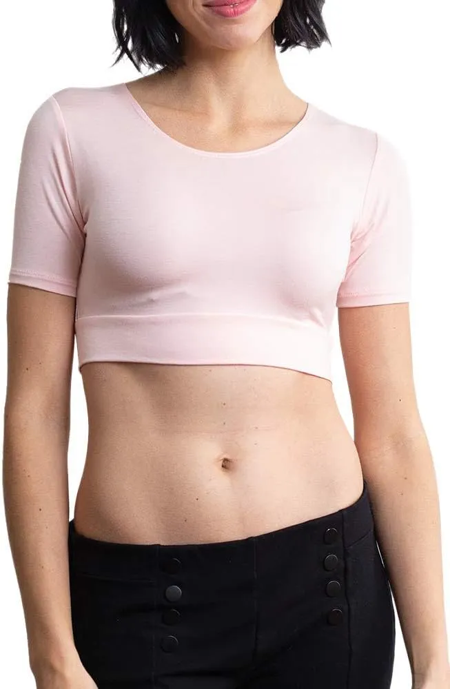 Women Tank Top Boyfriend Tee HALFTEE Half Sleeve Layering Crop Undershirt for Women & Teens XS-3X