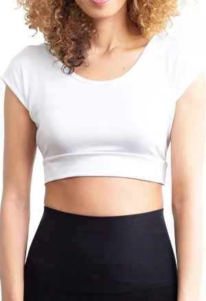 Women Tank Top Cami Layering HALFTEE Cap Sleeve Tee | Demi Crop Undershirt for Women & Teens XS-6X