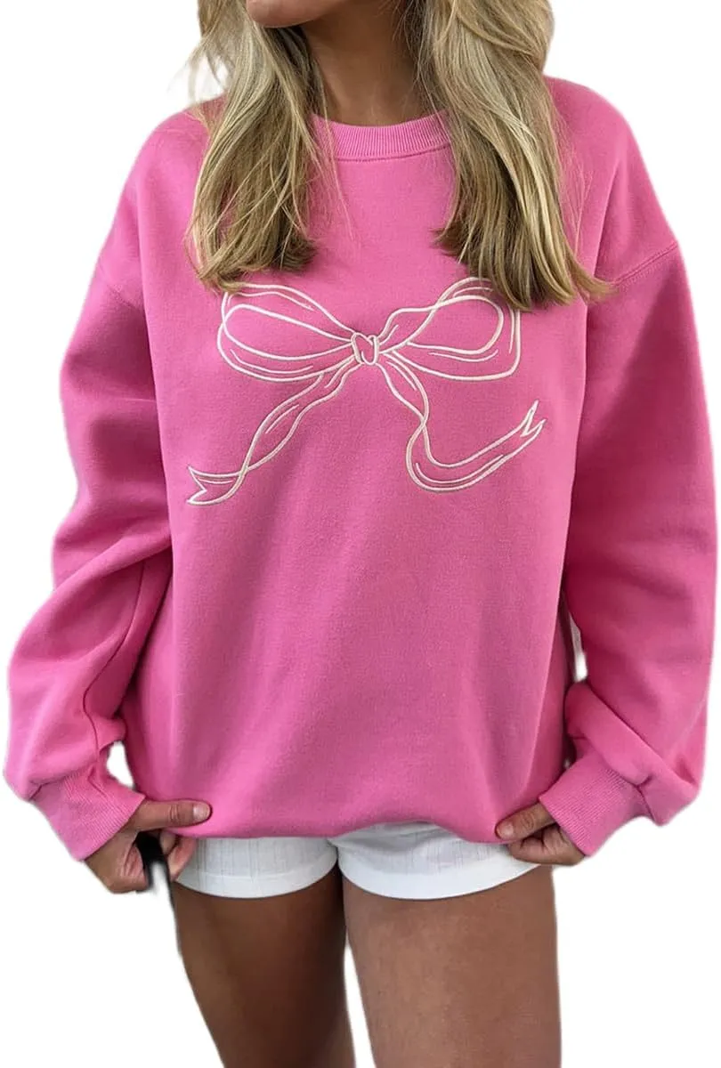 Women Y2K Oversized Sweatshirt Long Sleeve Crewneck Hoodies Cute Graphic Tee Shirts 2024 Fall Winter Pullover Tops