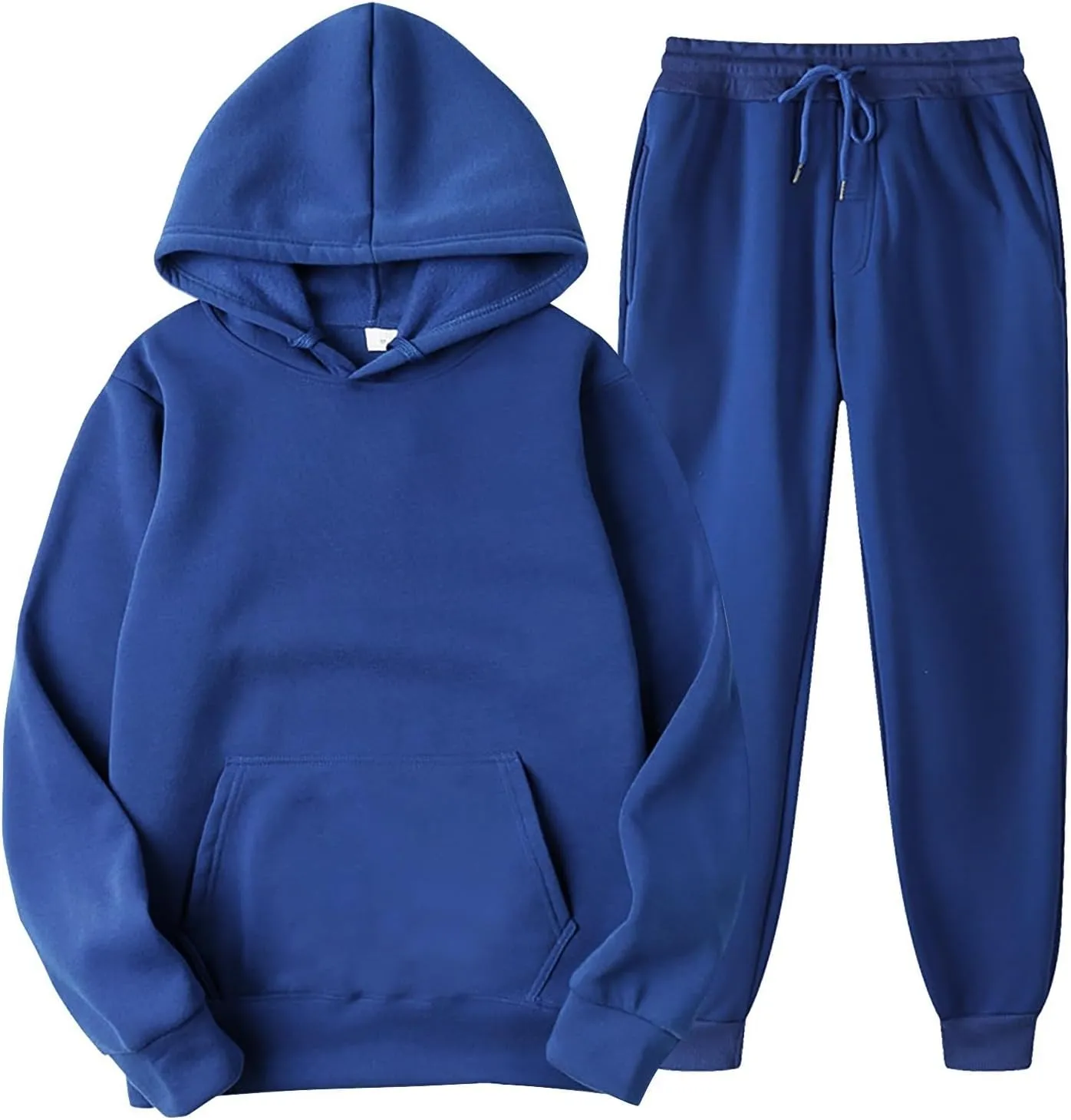 Womens 2 Piece Outfits Long Sleeve Crewneck Color Block Travel Jogger Sweatsuit Sets Sweatsuits