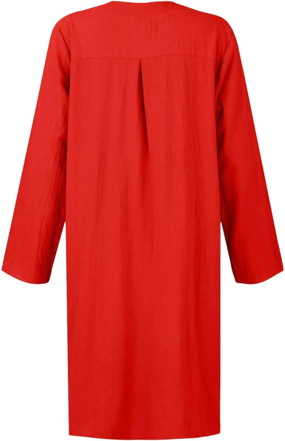 Women's Dresses Summer 2024 Dresses Casual Loose Solid Color Round Neck Short Sleeve Button Dresses, S-5XL