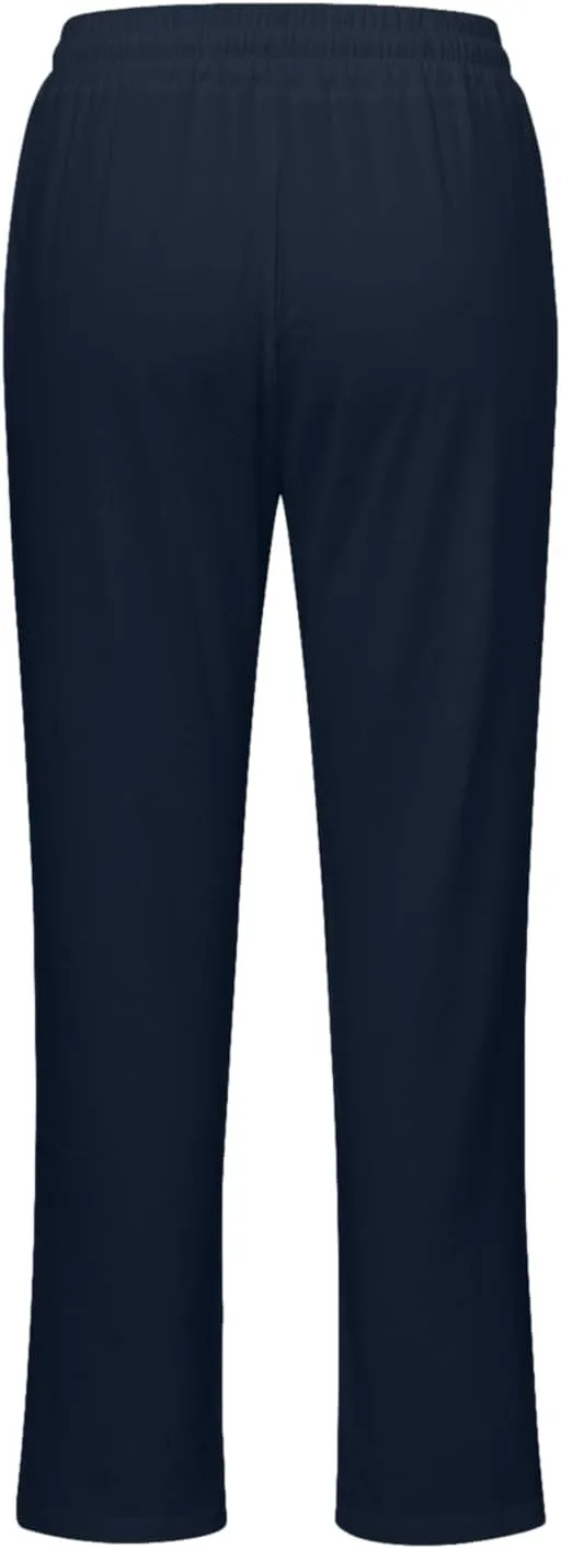 Women's Linen Summer Boho Pant Trousers Elastic Waisted Bootcut Slim Fit Pant Trousers Work Business