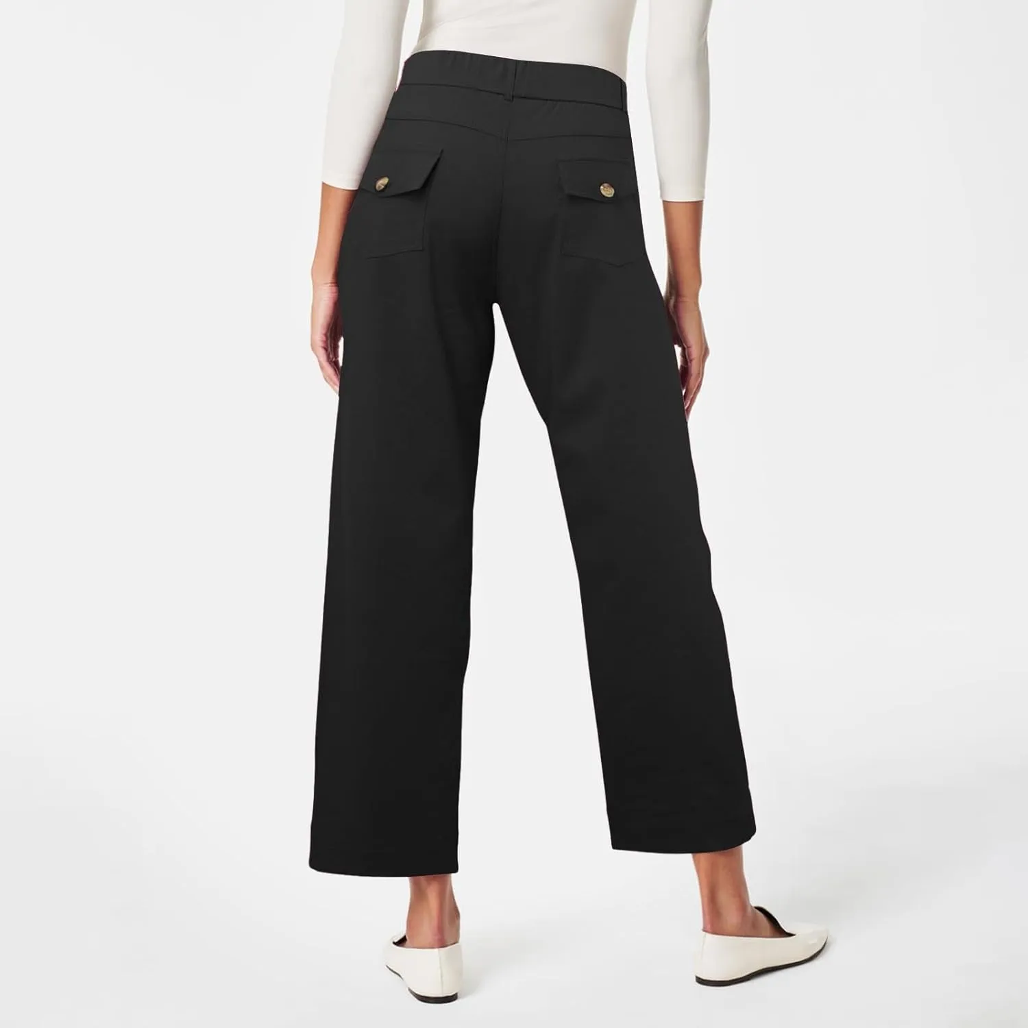 Womens Linen Summer Y2K Streetwear Palazzo Pants Elastic Waist Wide Leg Plus Size Trousers Travel