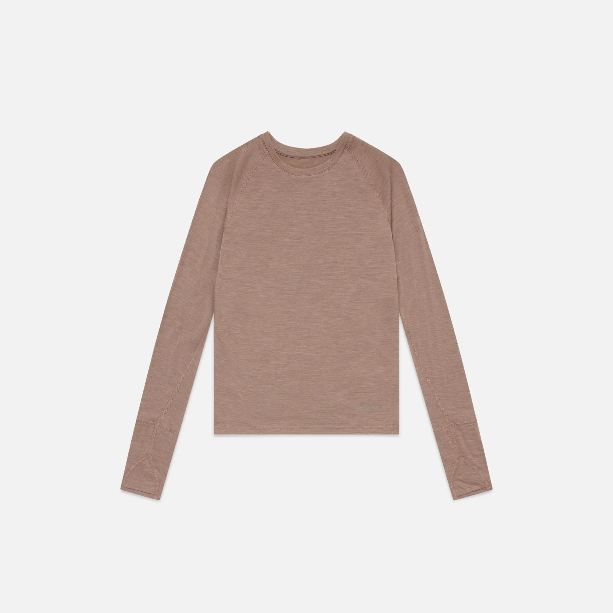 Womens Merino LS Base Layer Stone Marle