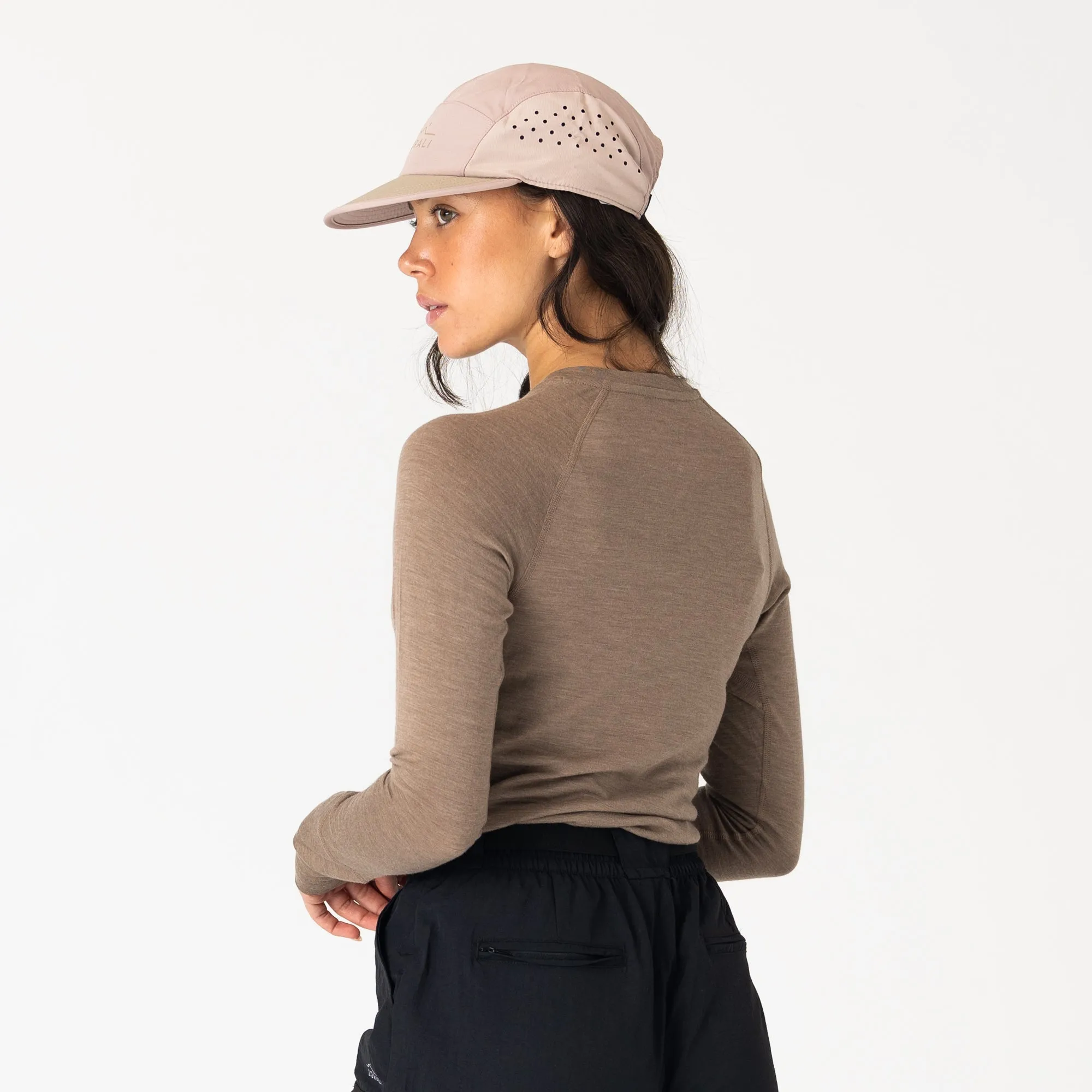 Womens Merino LS Base Layer Stone Marle