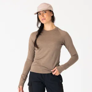 Womens Merino LS Base Layer Stone Marle