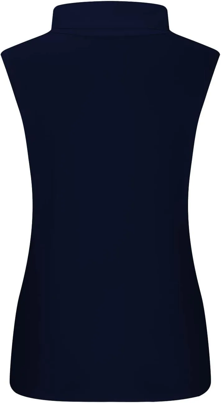 Womens Sleeveless Turtleneck Tops Plus Size Mock High Neck Tank Tops 2025 Slim Fitted Undershirt Basic Layer Tee