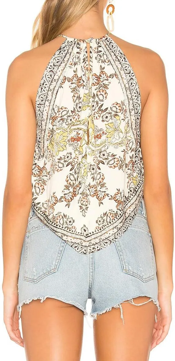 Womens Slim Fit Camisole Tank Top Vest Y2k Graphic Floral Print Summer Sleeveless Going Out Aesthetic Cami Shirts Crop Tops
