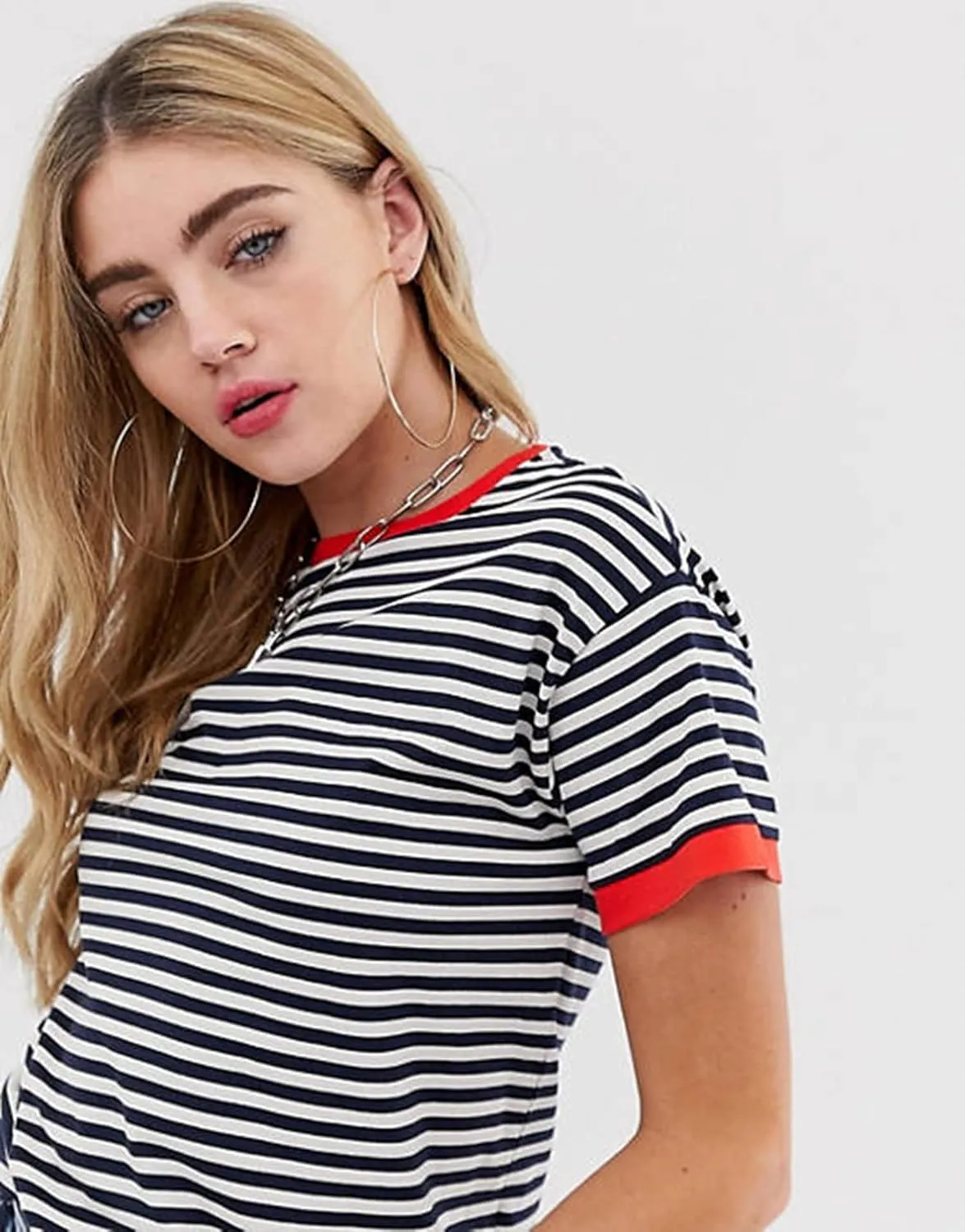 Womens Sweaters Casual Crewneck Short Sleeve Striped Color Block Knitted Cotton Trendy Pullover Sweater Tops