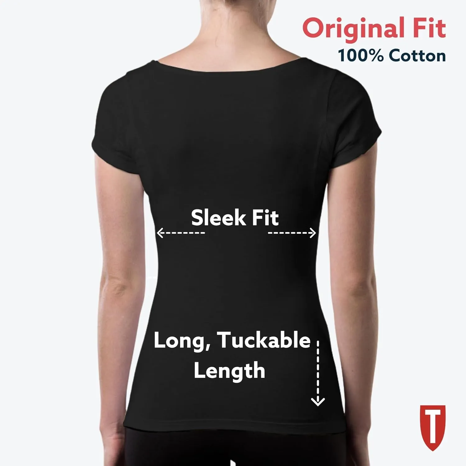 Women's Sweatproof Undershirt | Cotton Scoop Neck | Original Fit | with Sweat Pads