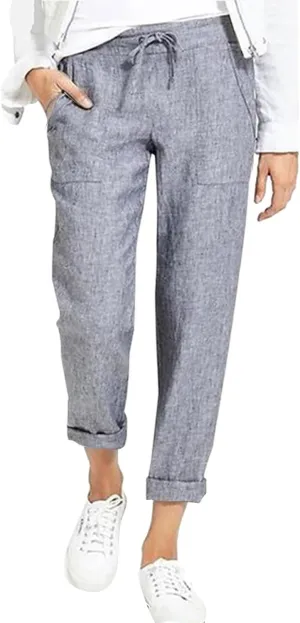 Women's Trousers Solid High Waist Pocket Loose Casual Trousers Flared Lace Pants Women Plus Size Pants Casual