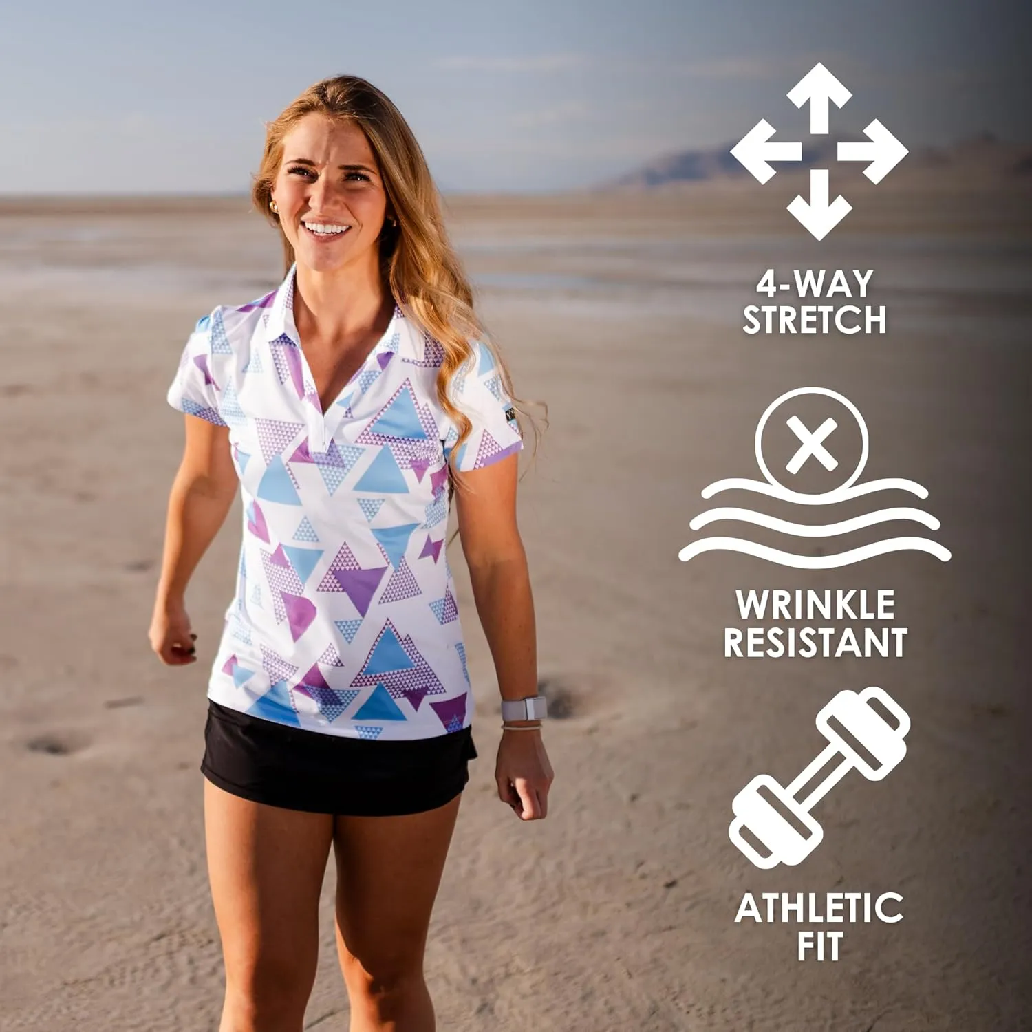 YATTA GOLF Premium Golf Polo Shirts for Women - Lightweight, Quick Dry, Wrinkle Resistant & Moisture Wicking Polo