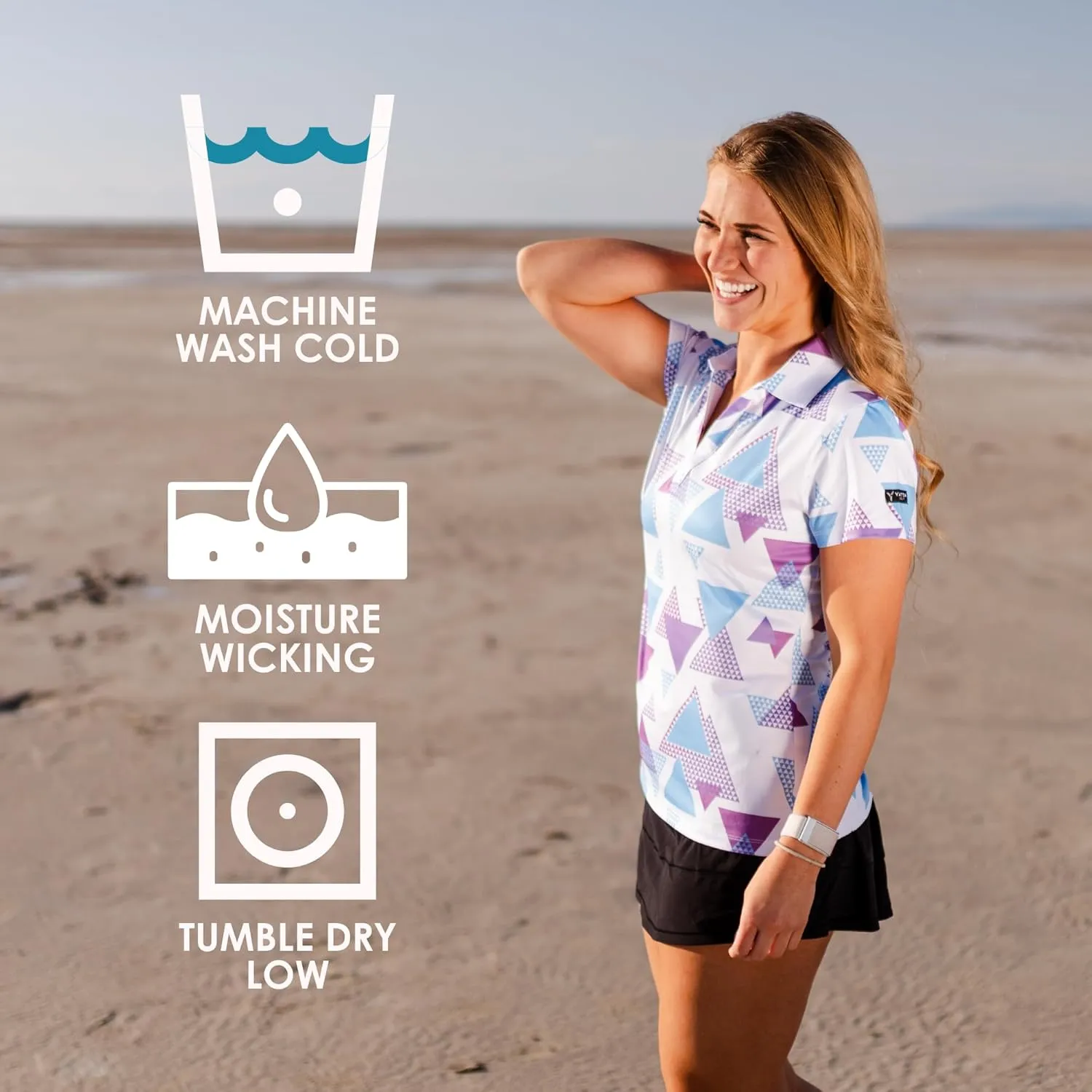 YATTA GOLF Premium Golf Polo Shirts for Women - Lightweight, Quick Dry, Wrinkle Resistant & Moisture Wicking Polo